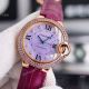 New Ladies Cartier Ballon Bleu Rose Gold diamond Purple Dial Purple Leather Strap Replica Watches (4)_th.jpg